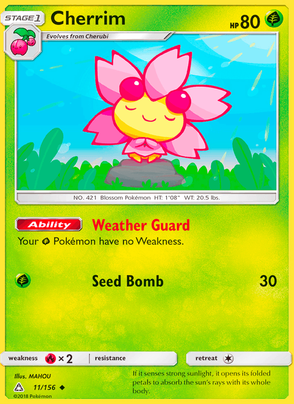 Cherrim 11/156 Ultra Prism English Pokémon card