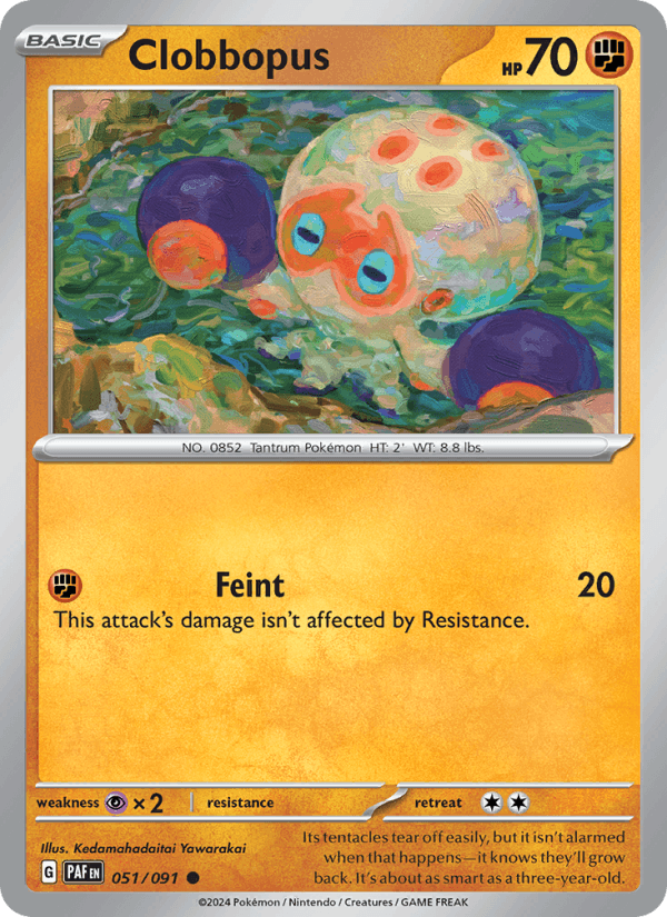 Clobbopus 51/91 Paldean Fates English Pokémon card