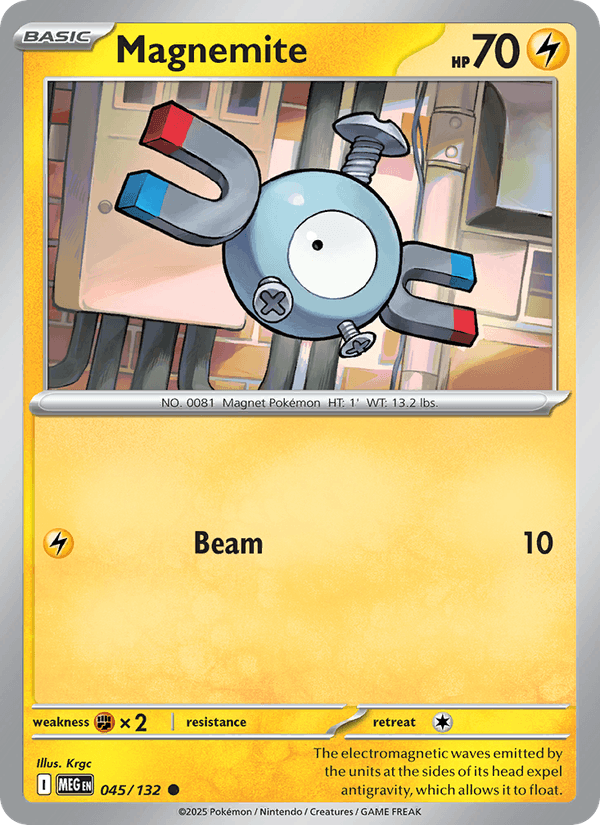 Magnemite 45/132 Mega Evolution English Pokémon card
