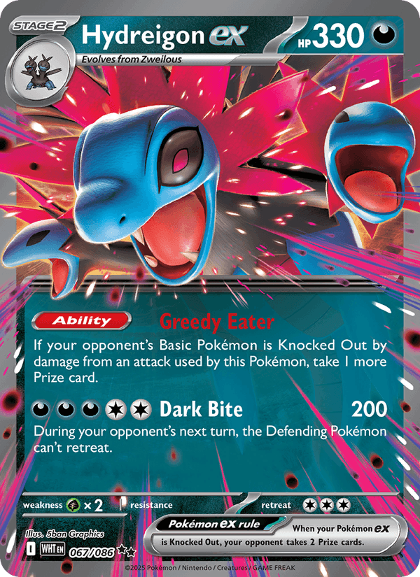 Hydreigon ex 67/86 White Flare English Pokémon card