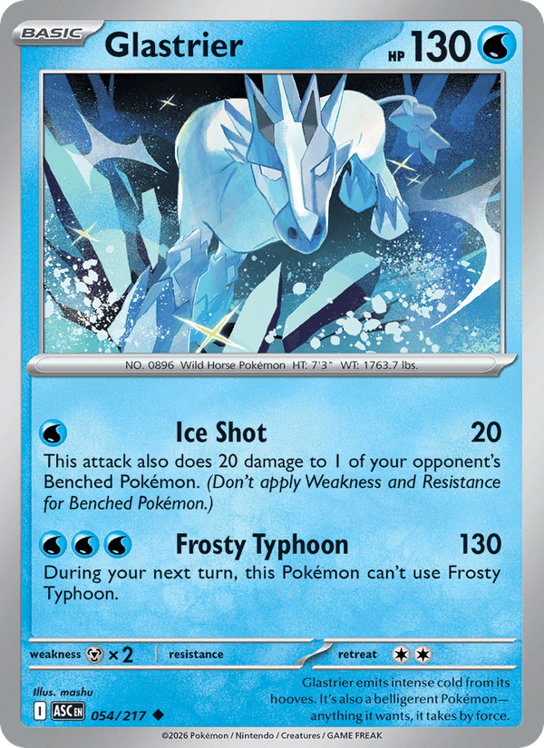 Glastrier 54/217 Ascended Heroes English Pokémon card