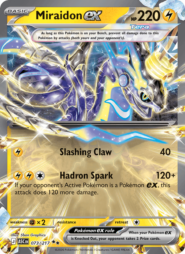 Miraidon ex 73/217 Ascended Heroes English Pokémon card