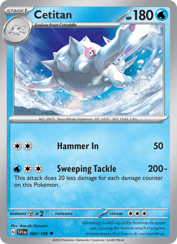Cetitan 60/198 Scarlet & Violet English Pokémon card