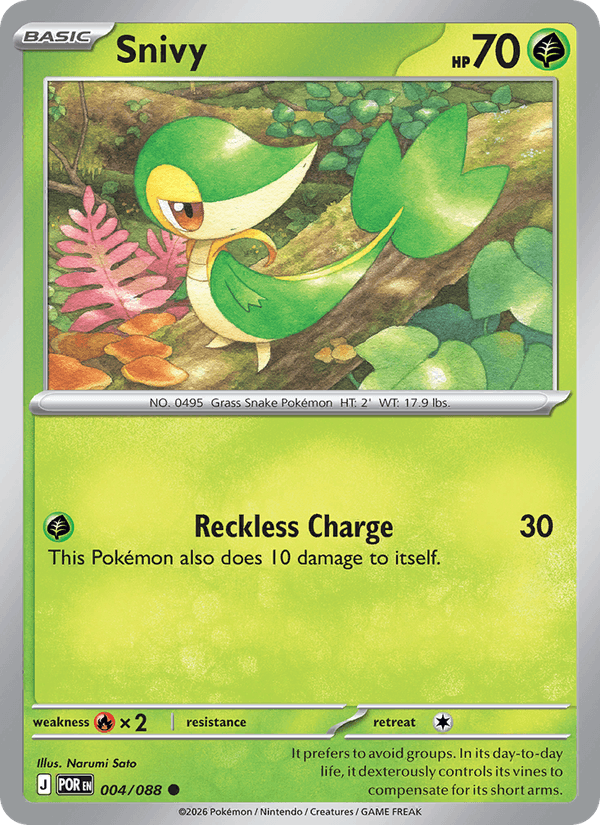 Snivy 4/88 Perfect Order English Pokémon card