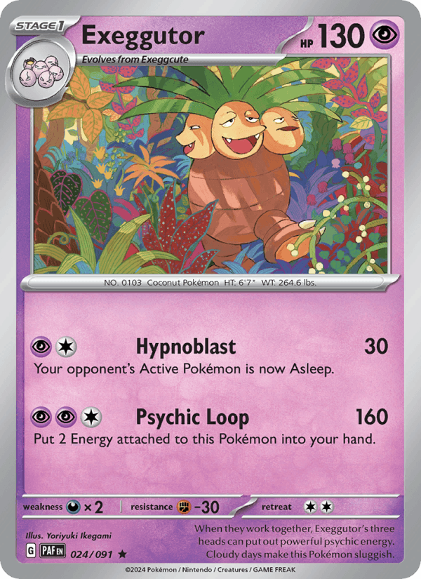 Exeggutor 24/91 Paldean Fates English Pokémon card