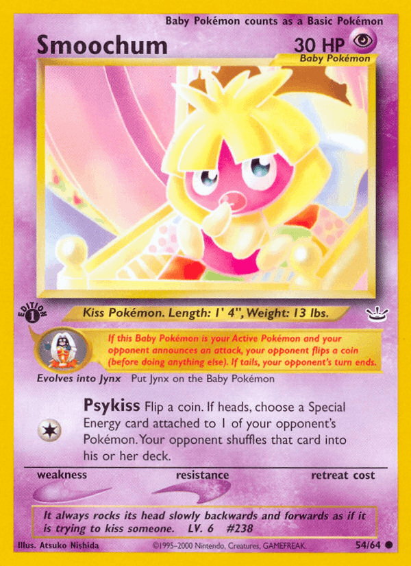 Smoochum 54 Neo Revelation English Pokemon card