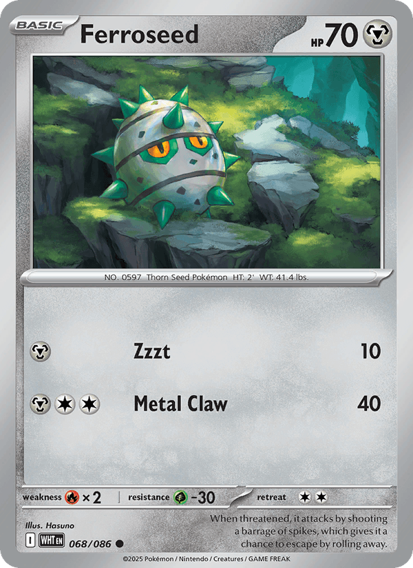 Ferroseed 68/86 White Flare English Pokémon card