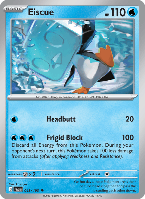 Eiscue 48/193 Paldea Evolved English Pokémon card