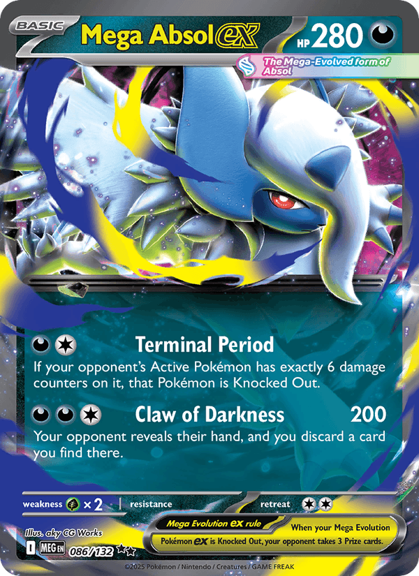 Mega Absol ex 86/132 Mega Evolution English Pokémon card