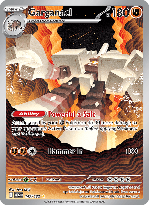 Garganacl 147/132 Mega Evolution English Pokémon card