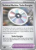 Technical Machine: Turbo Energize 179/182 Paradox Rift English Pokémon card