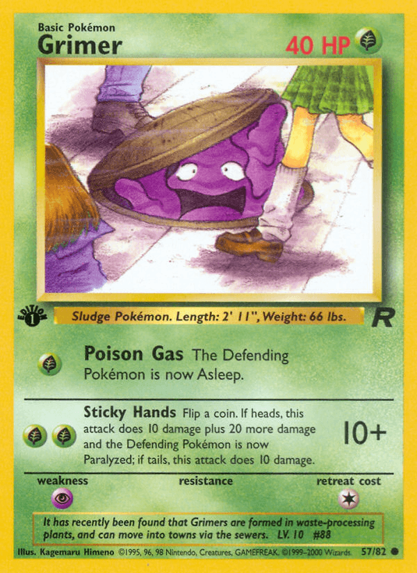 Grimer 57/82 Team Rocket English Pokémon card