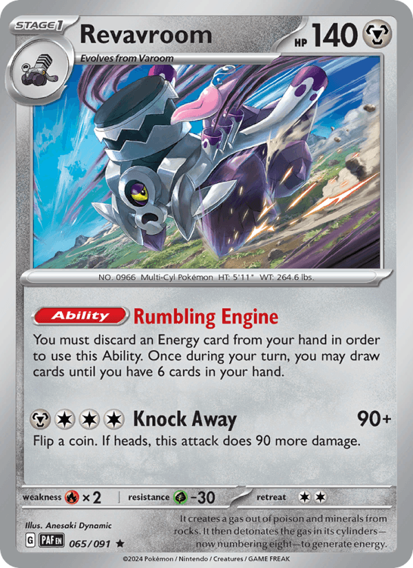 Revavroom 65/91 Paldean Fates English Pokémon card