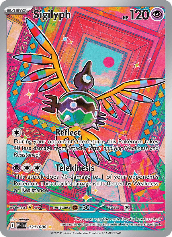 Sigilyph 121/86 White Flare English Pokémon card