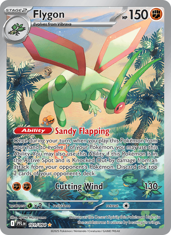 Flygon 101/94 Phantasmal Flames English Pokémon card