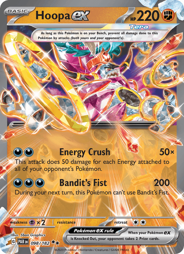 Hoopa ex 98/182 Paradox Rift English Pokémon card