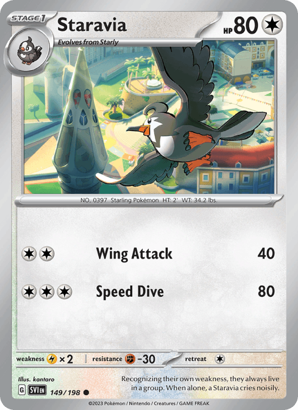 Staravia 149/198 Scarlet & Violet English Pokémon card