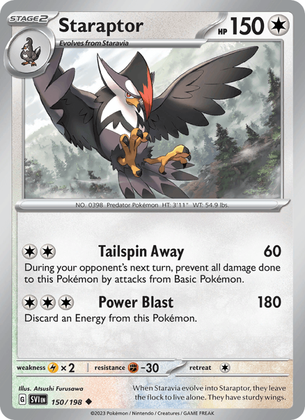 Staraptor 150/198 Scarlet & Violet English Pokémon card