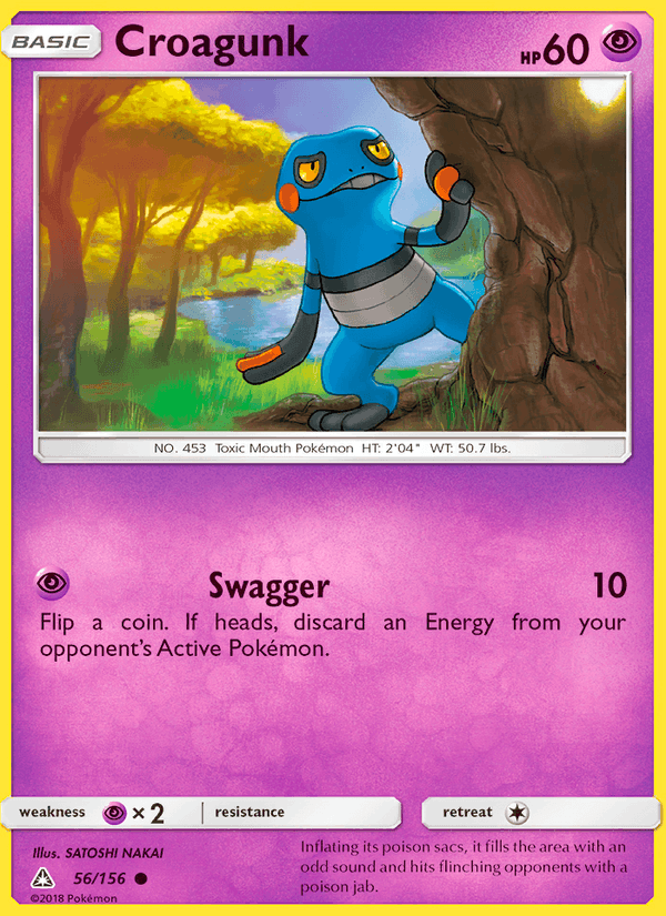 Croagunk 56/156 Ultra Prism English Pokémon card