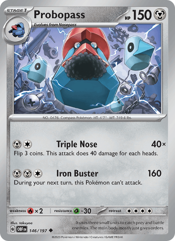 Probopass 146/197 Obsidian Flames English Pokémon card