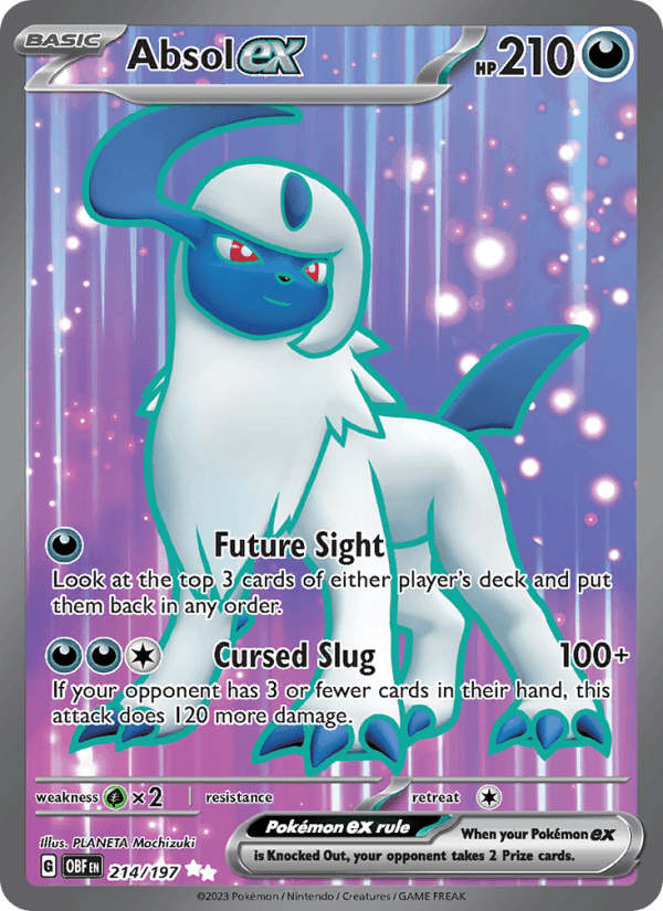 Absol ex 214/197 Obsidian Flames English Pokémon card