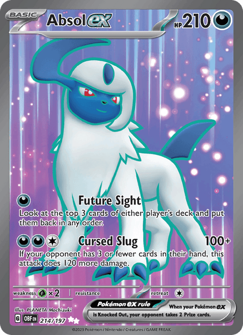 Absol ex 214/197 Obsidian Flames English Pokémon card