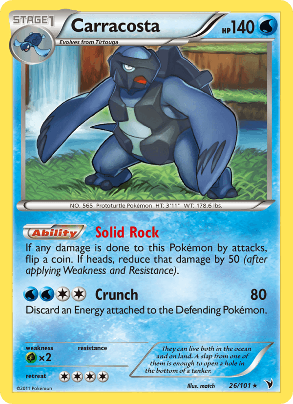 Carracosta 26/101 Noble Victories English Pokémon card