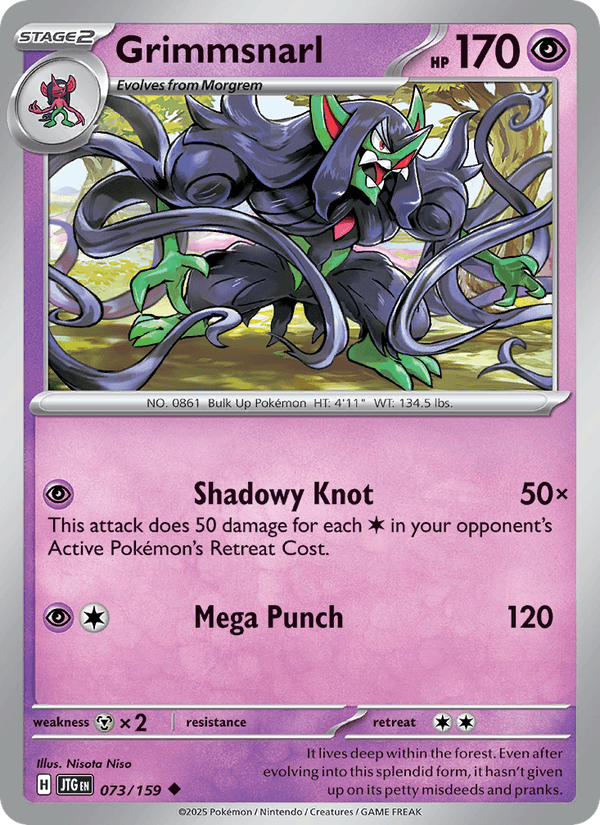 Grimmsnarl 73/159 Journey Together English Pokémon card