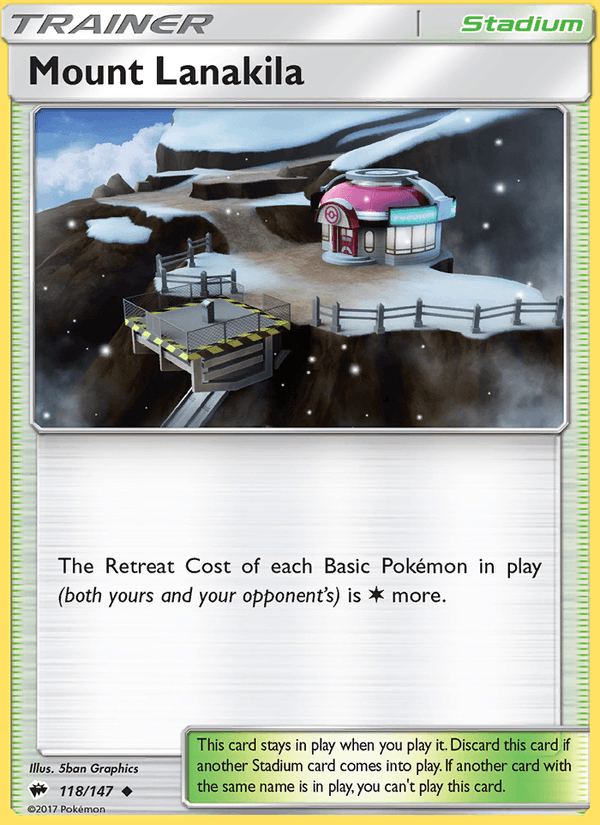 Mount Lanakila 118/147 Burning Shadows English Pokémon card