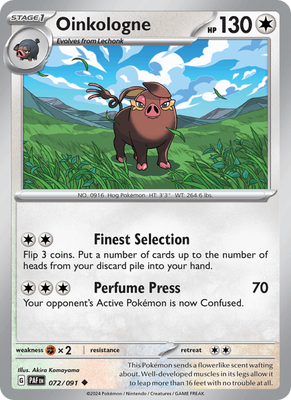 Oinkologne 72/91 Paldean Fates English Pokémon card