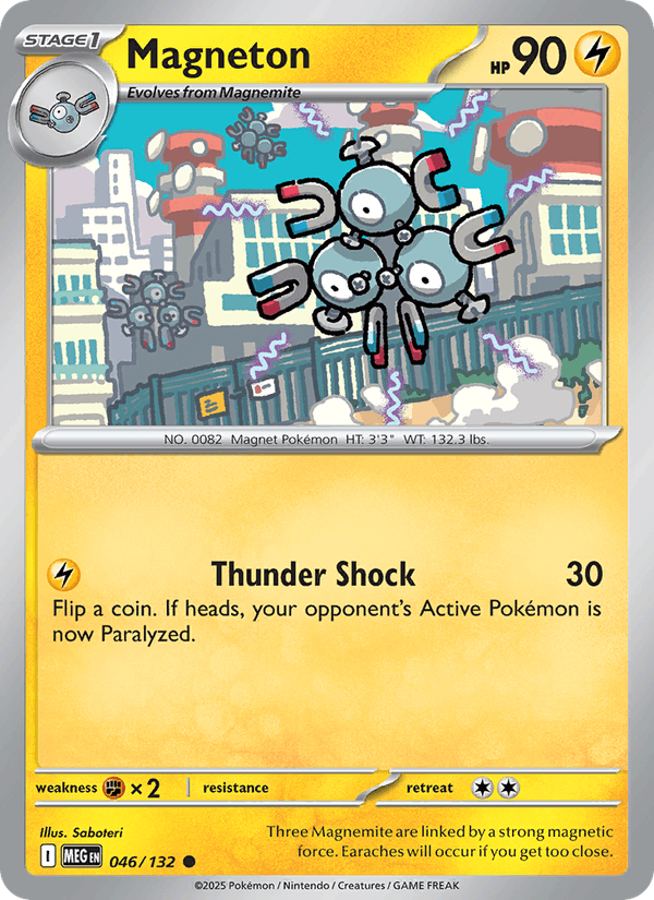 Magneton 46/132 Mega Evolution English Pokémon card