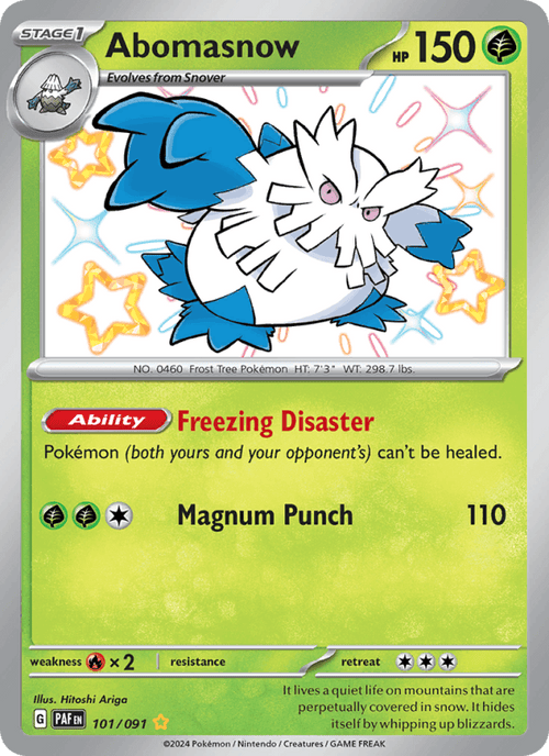 Abomasnow 101/91 Paldean Fates English Pokémon card