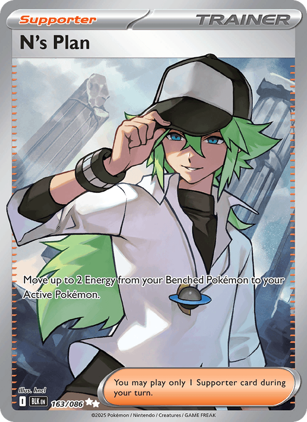 N's Plan 163/86 Black Bolt English Pokémon card