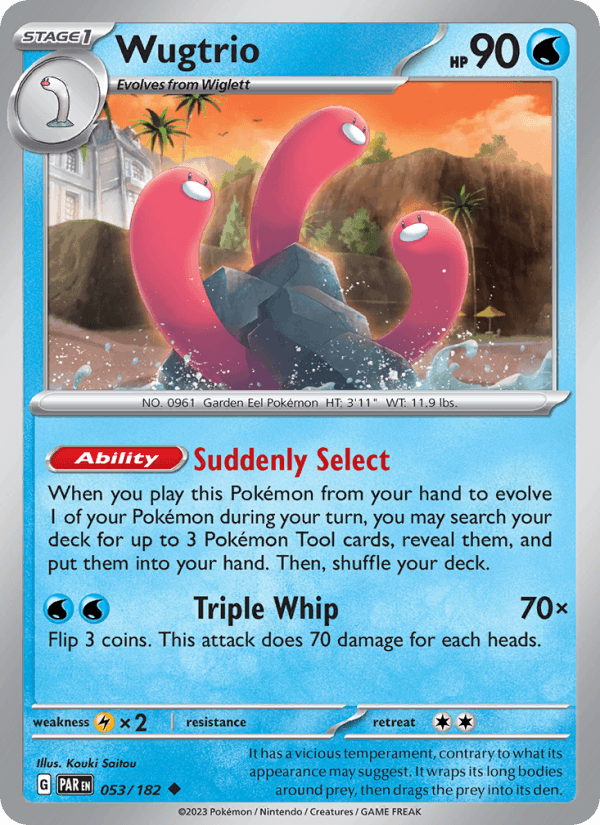 Wugtrio 53/182 Paradox Rift English Pokémon card