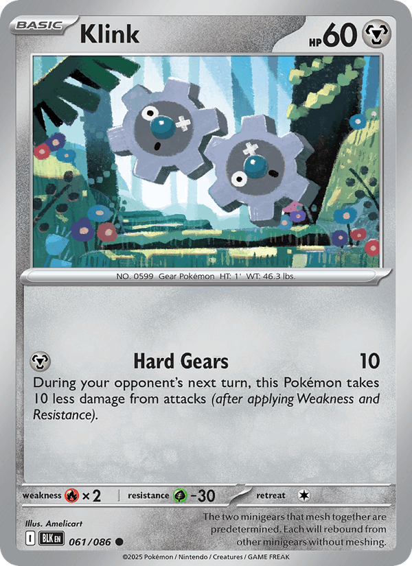 Klink 61/86 Black Bolt English Pokémon card