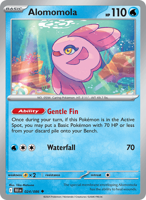 Alomomola 24/86 Black Bolt English Pokémon card