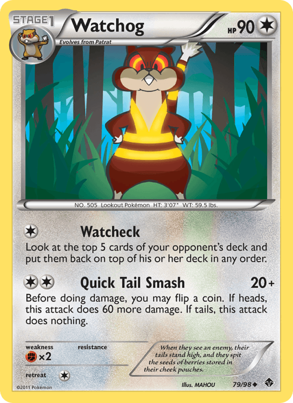 Watchog 79/98 Emerging Powers English Pokémon card