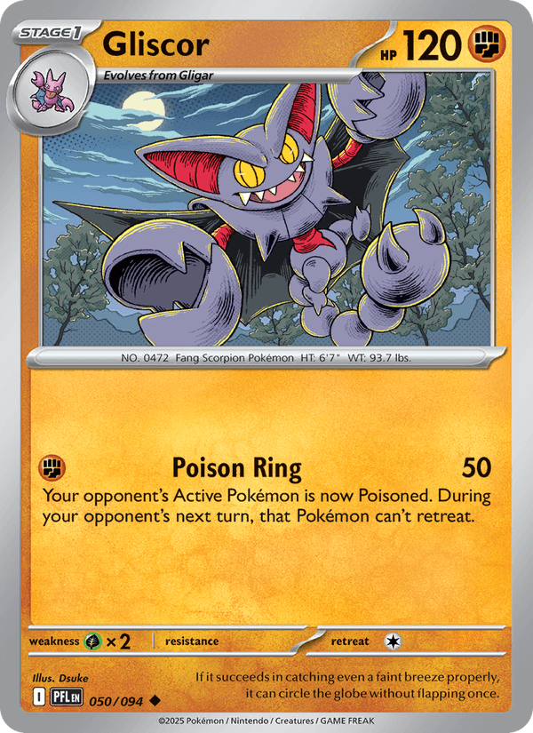 Gliscor 50/94 Phantasmal Flames English Pokémon card