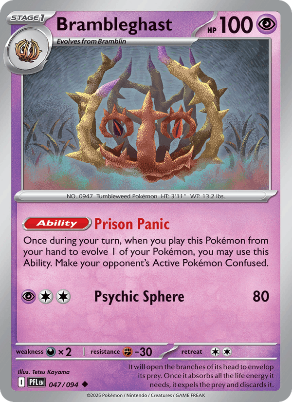 Brambleghast 47/94 Phantasmal Flames English Pokémon card
