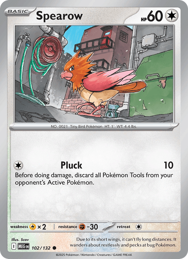 Spearow 102/132 Mega Evolution English Pokémon card