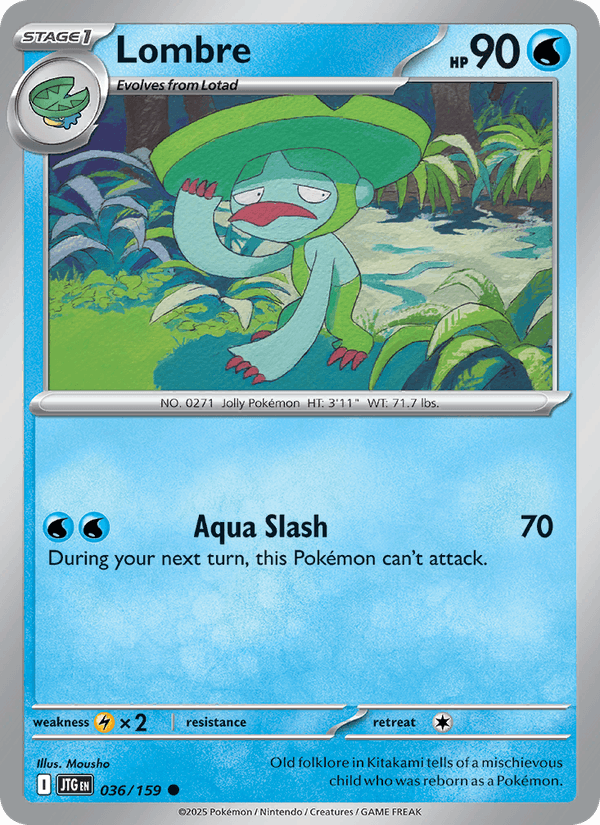 Lombre 36/159 Journey Together English Pokémon card