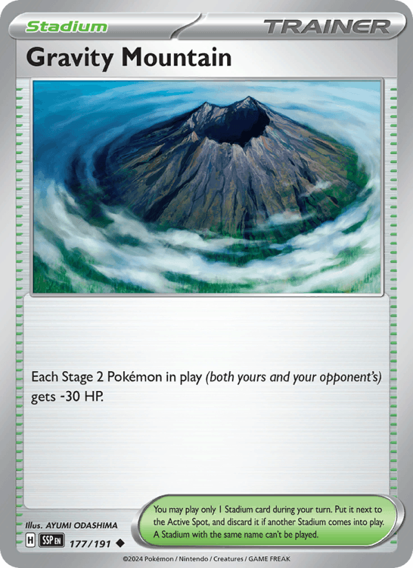 Gravity Mountain 177/191 Surging Sparks English Pokémon card