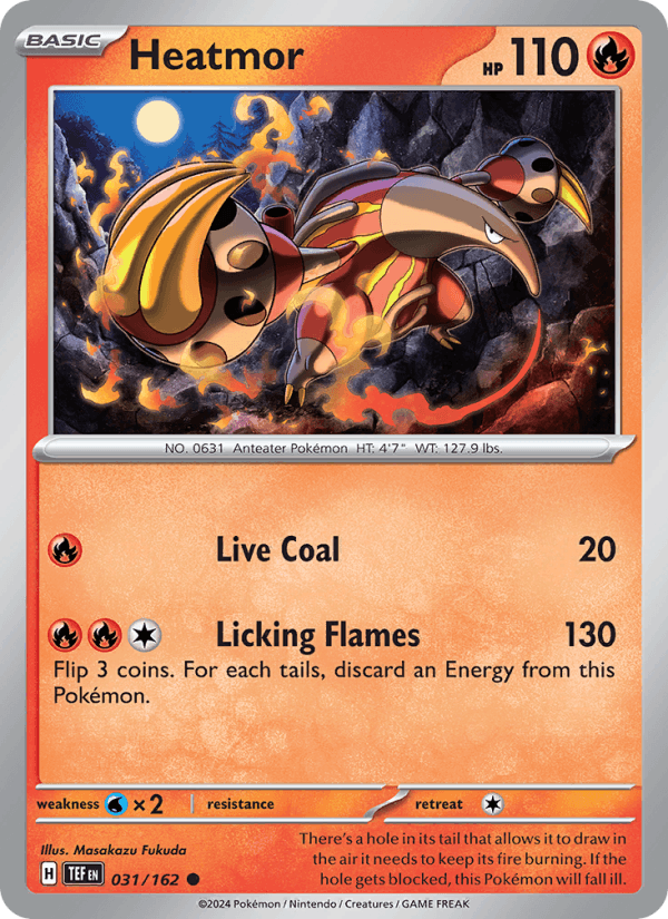 Heatmor 31/162 Temporal Forces English Pokémon card