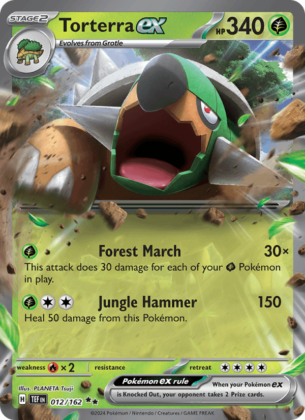 Torterra ex 12/162 Temporal Forces English Pokémon card