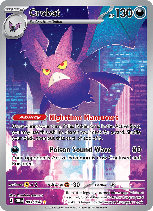 Crobat 93/86 Chaos Rising English Pokémon card