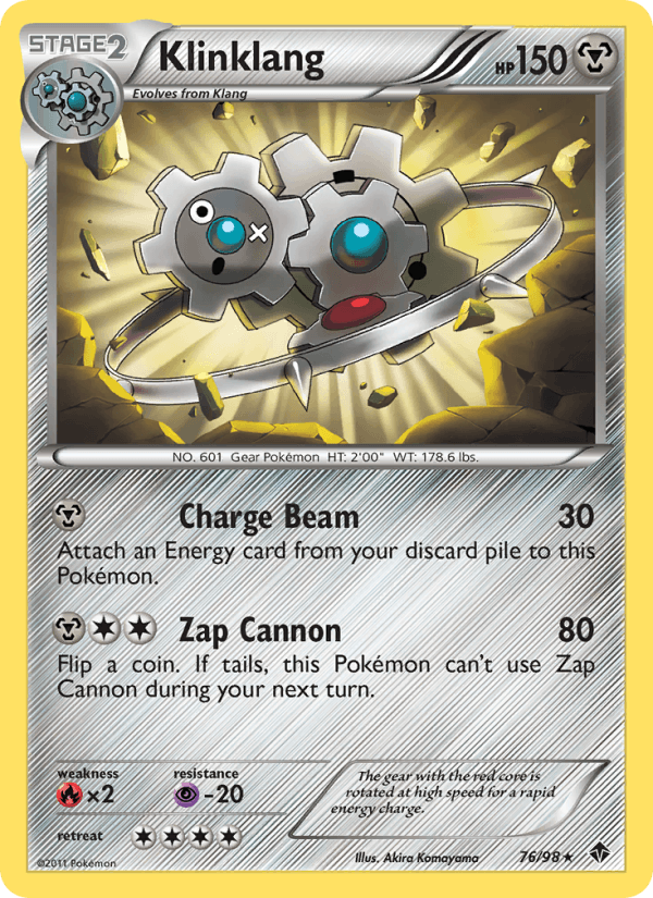 Klinklang 76/98 Emerging Powers English Pokémon card