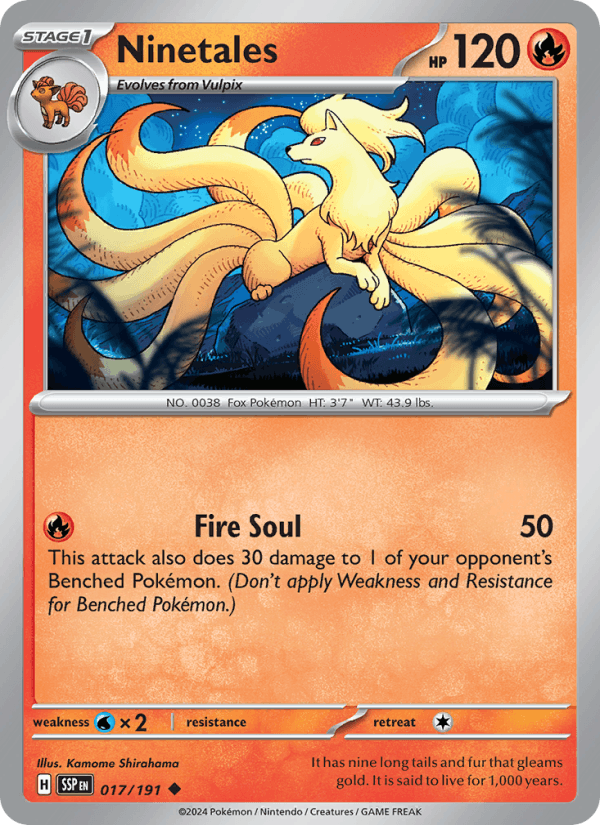 Ninetales 17/191 Surging Sparks English Pokémon card