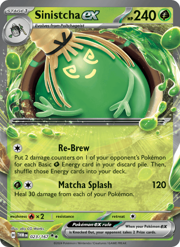 Sinistcha ex 23/167 Twilight Masquerade English Pokémon card