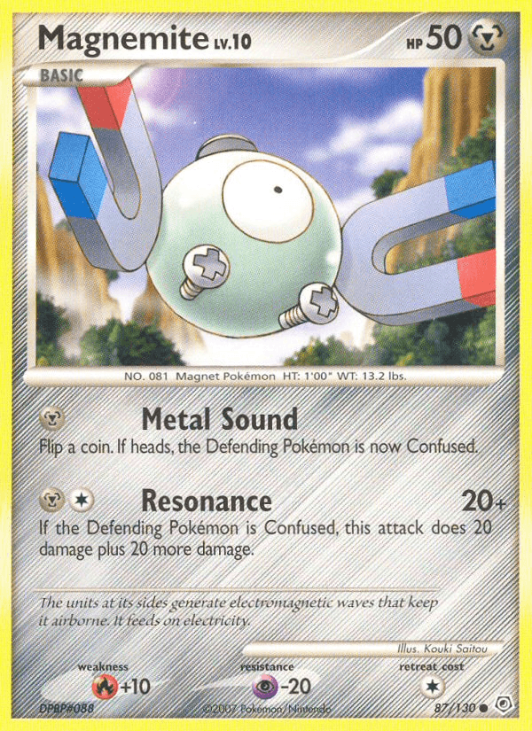 Magnemite 87/130 Diamond & Pearl English Pokémon card