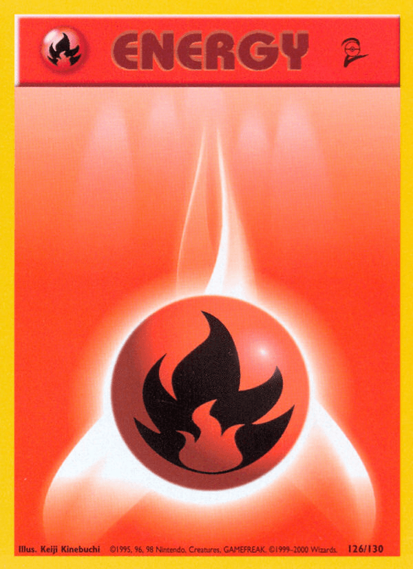 Fire Energy 126/130 Base Set 2 English Pokémon card